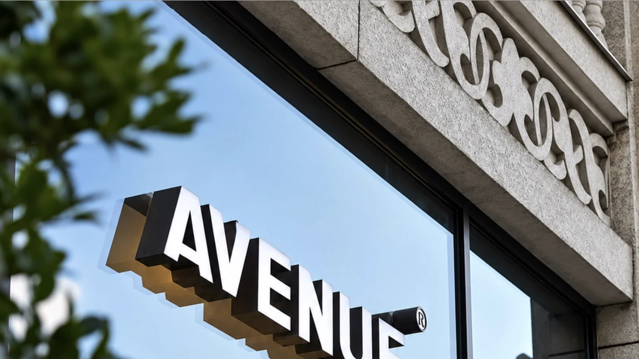 AVENUE signage on the storefront